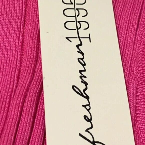 Freshman Pink Ribbed Stretchy Bodycon Dress - Picture 5 of 10